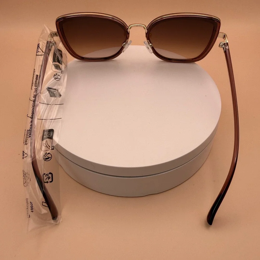 Kurt Geiger London Crystal Burgundy Square Butterfly Sunglasses NEW KGL9037/S